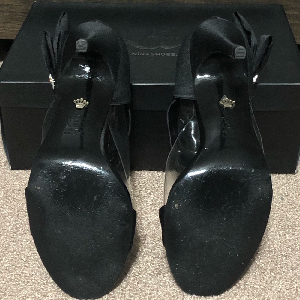 NINA Cosmos LS Black Dress Sandal Heels - Picture 3 of 4